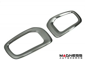 Jeep Renegade Front Fog Light Trim - Dark Brushed Stainless Steel (2015-2018)